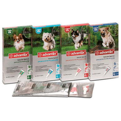 Advantix Bayer (4p) +25kg nacional ANTINUEVO