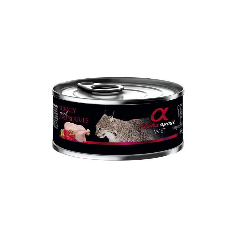 Alpha Lata Gato Pavo Frambuesas 18x85gr ALPHA