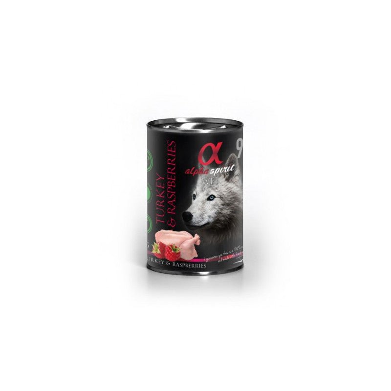 Alpha Spirit Lata Pavo Pera 6x400gr - Pet House Noia