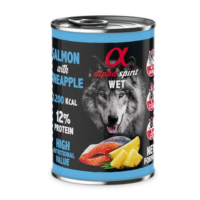 Alpha Spirit Lata Salmón Piña 6x400gr - Pet House Noia