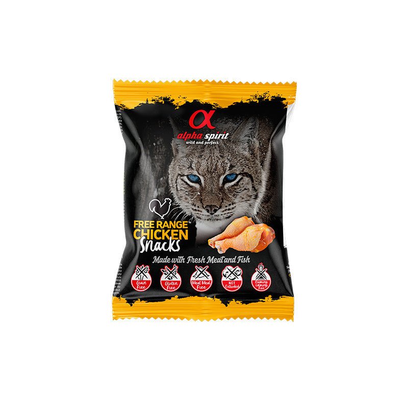 Alpha Spirit Snacks de Ave de corral gato (24 bolsas x 50g) - Pet House Noia