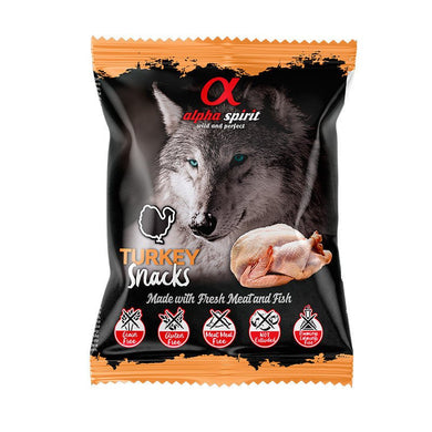 Alpha Spirit Snacks de Pavo Perro 50gr x 24und - Pet House Noia