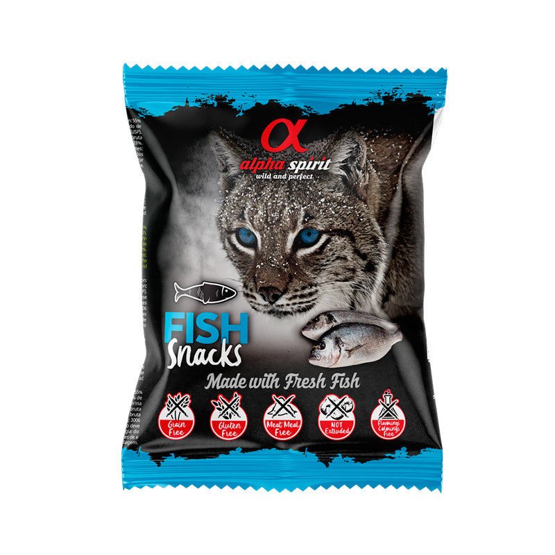 Alpha Spirit Snacks de Pescado gato (24 bolsas x 50g) - Pet House Noia