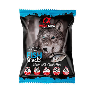 Alpha Spirit Snacks de Pescado perro (24 bolsas x 50g) - Pet House Noia