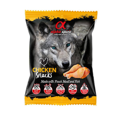 Alpha Spirit Snacks de Pollo perro (24 bolsas x 50g) - Pet House Noia