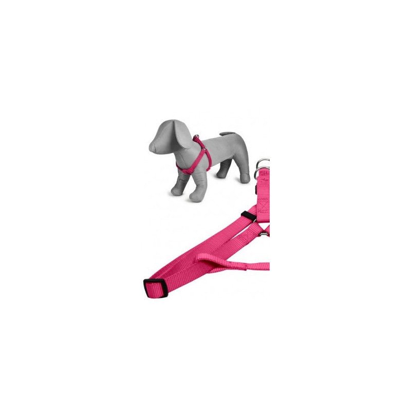 Arnés nylon 25mmx60-100cm, rosa - Pet House Noia