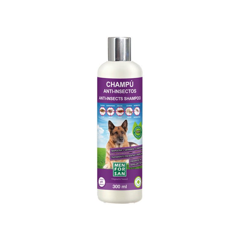 Champu Antinsecto Margosa,Geraniol,Lavand 300ml - Pet House Noia