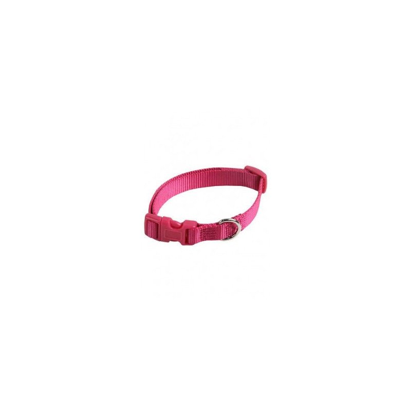 Collar ajustable nylon 10mmx20-30cm, rosa - Pet House Noia