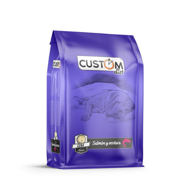 Custom cena salmon verdura 1 kg - Pet House Noia