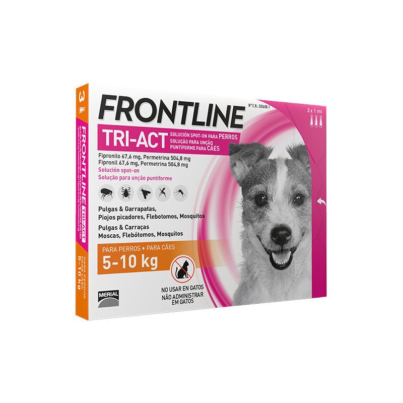 Frontline Tri-Act 5-10Kg 3P - Pet House Noia