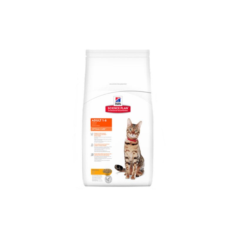 Hills Feline Adult Optimal Care Pollo 10kg - Pet House Noia