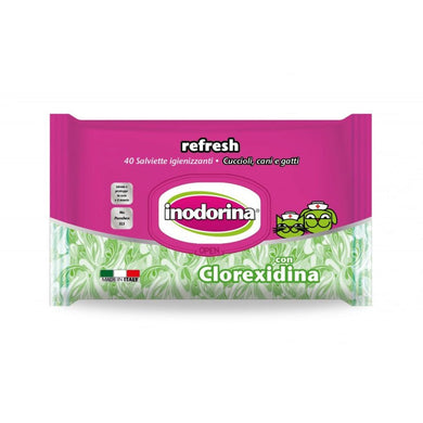 Inodorina Toallitas Refresh Clorhexidina 40Ud - Pet House Noia