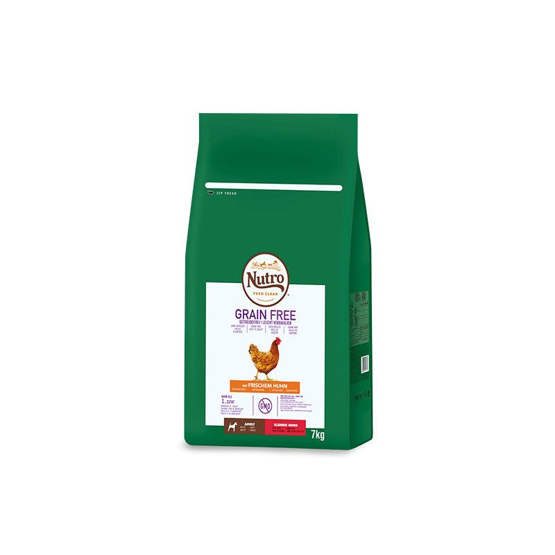 Nutro Grain free adult mini pollo 7kg - Pet House Noia