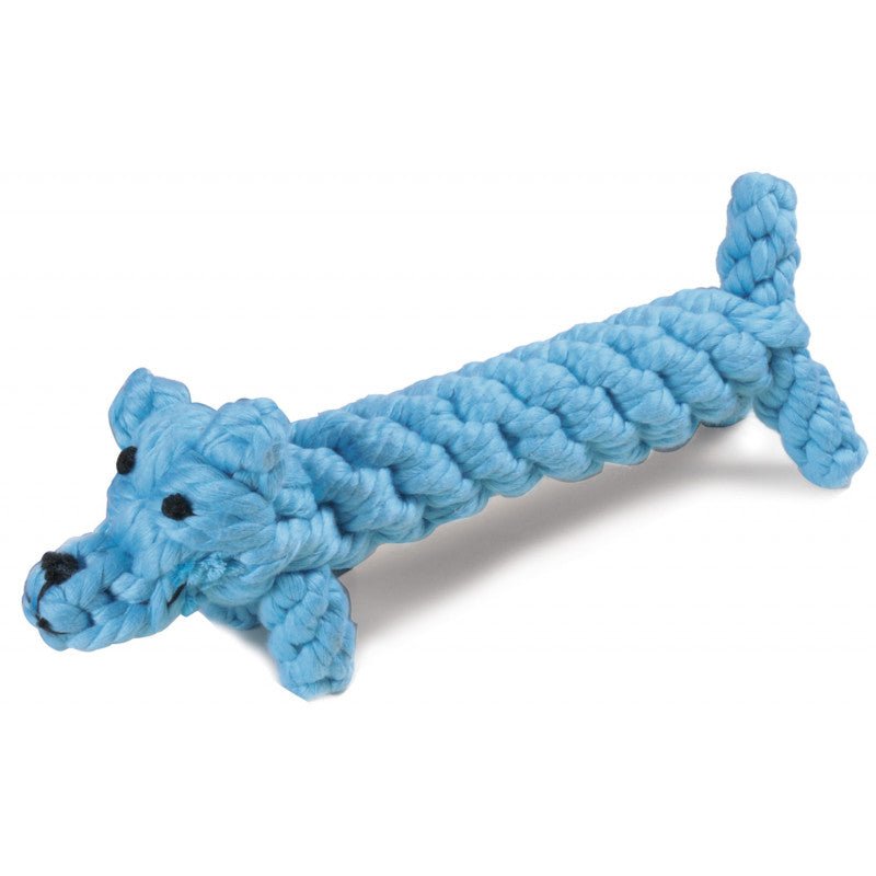 Perro algodon trenzado 20cm - Pet House Noia