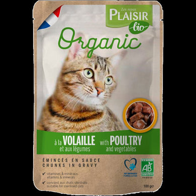 Plaisir Cat Bio Pouch Ave-Verdura 22x100gr - Pet House Noia