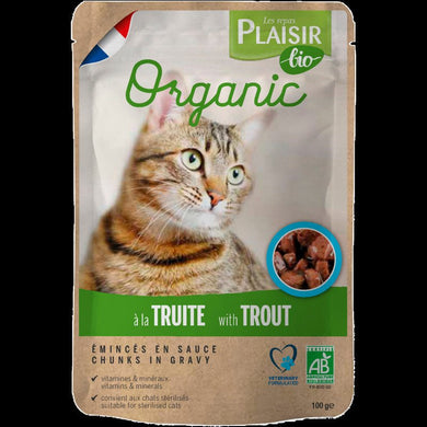 Plaisir Cat Bio Pouch Trucha 22x100gr - Pet House Noia