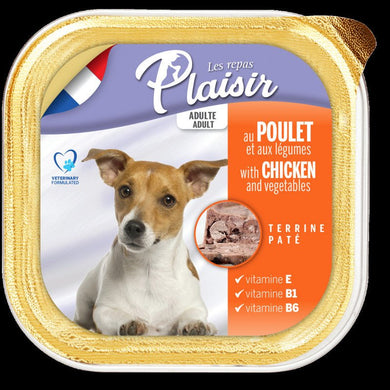 Plaisir Dog Tarrina Pollo con Verdura 18x300gr - Pet House Noia