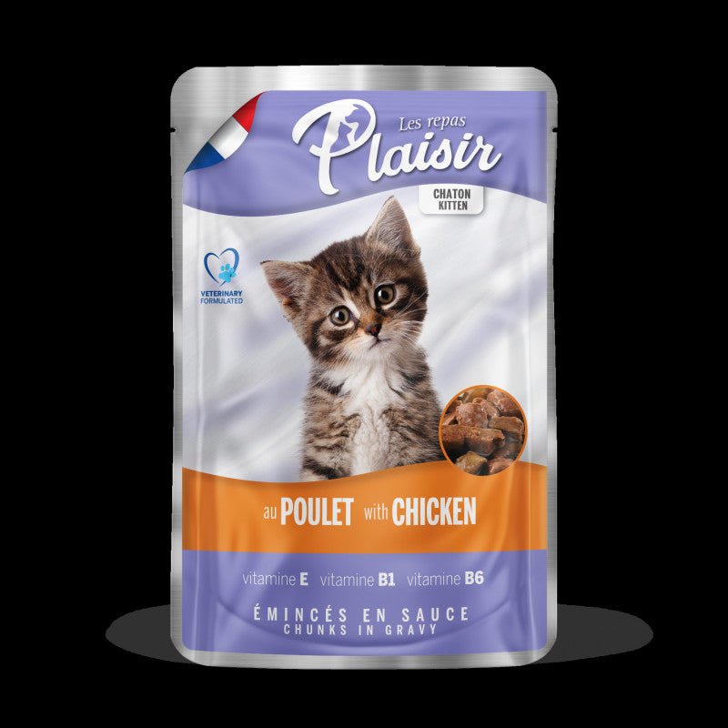 Plaisir Kitten Pouch Pollo en Salsa 22x100gr - Pet House Noia