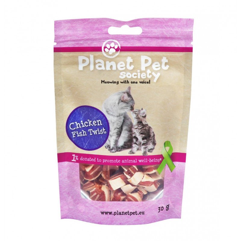 Planet Pet Gato Snack Pollo y Pescado Twist 30gr - Pet House Noia