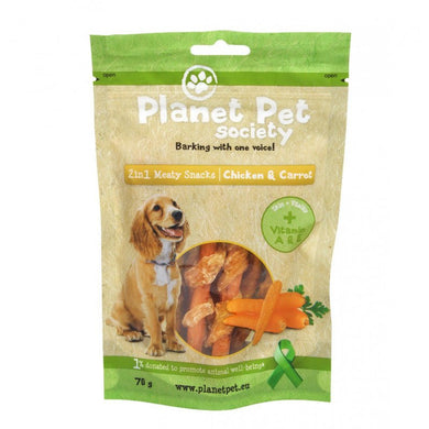 Planet Pet Snack Frutas Pollo y Zanahoria 70gr - Pet House Noia