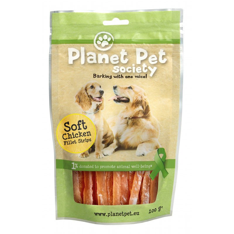 Planet Pet snack tiras filete de pollo 100g - Pet House Noia