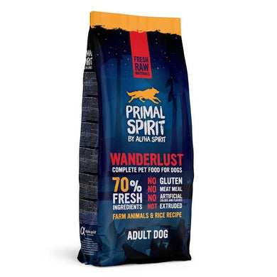 Primal Spirit 70% Wanderlust Dog 1 kg - Pet House Noia