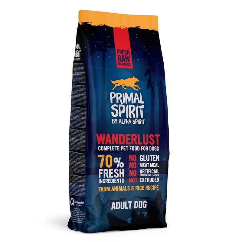 Primal Spirit 70% Wanderlust Dog 12 kg - Pet House Noia