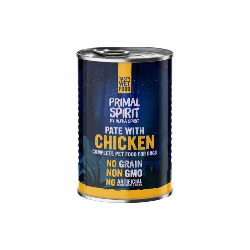 Primal Spirit dog lata Chicken 24x400 gr - Pet House Noia