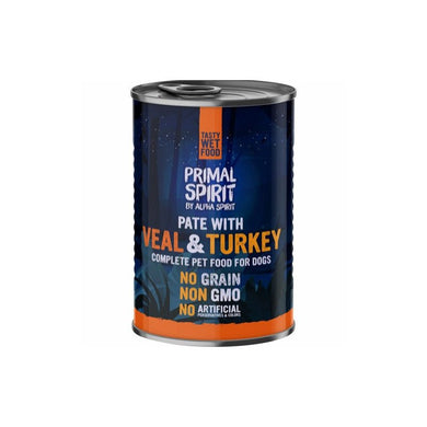 Primal Spirit dog lata Veal-Turkey 24x400 gr - Pet House Noia