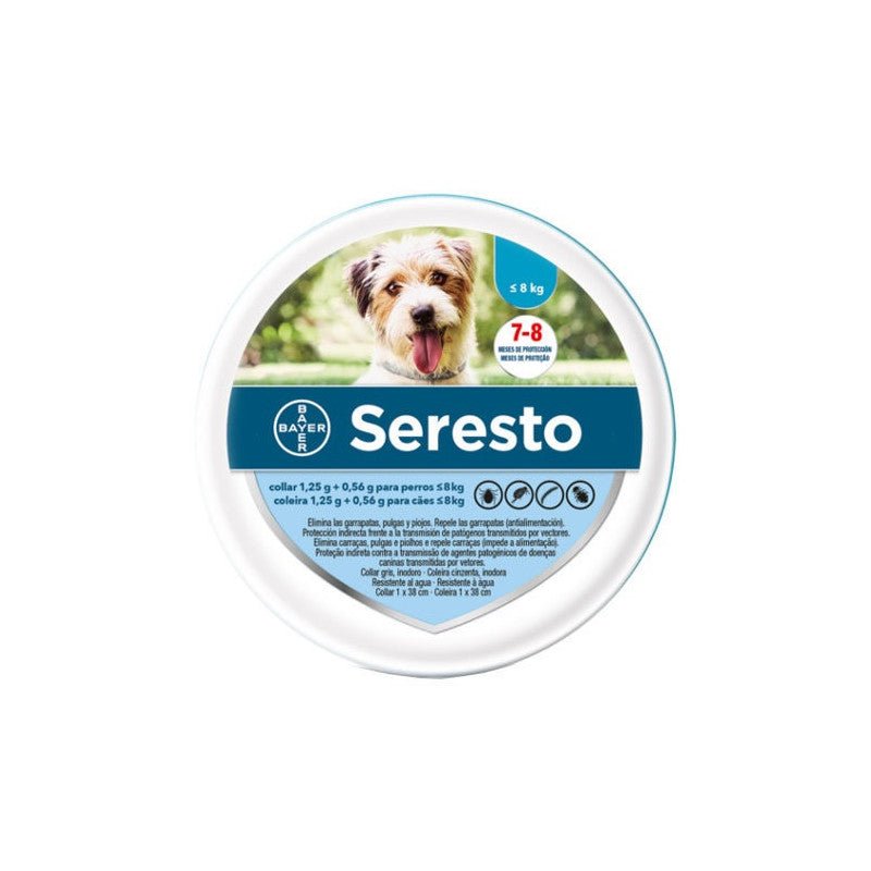 Seresto Collar 1,25 G + 0,56 G Perro - 8Kg 38cm - Pet House Noia