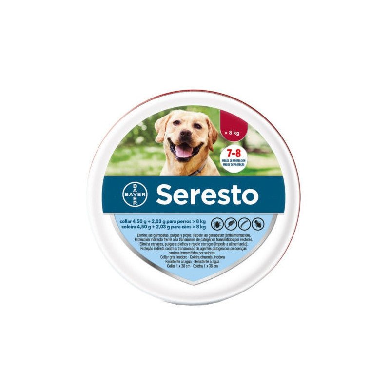 Seresto Collar 4,50G+ 2,03 G Perro + 8 Kg 70cm - Pet House Noia