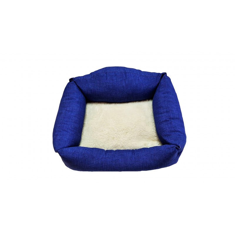 Siesta Cama Azul Cojín Borreguito 55cm - Pet House Noia