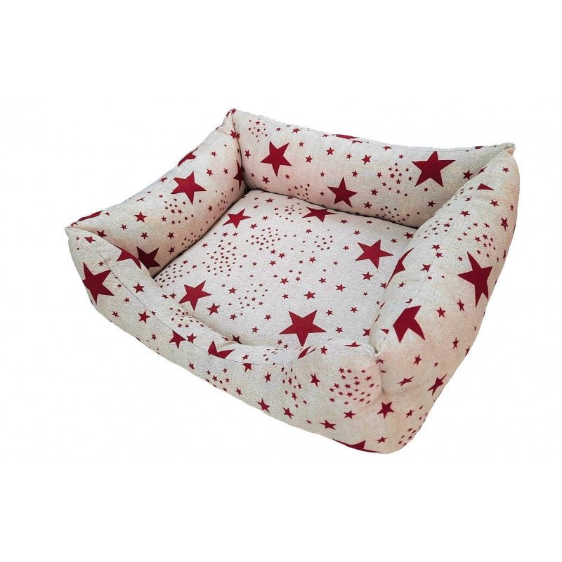 Siesta cama estrellas rojas 55 cm - Pet House Noia