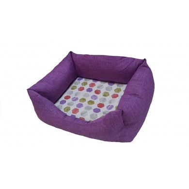 SIESTA CAMA MORADO HEXAGONOS 55cm - Pet House Noia