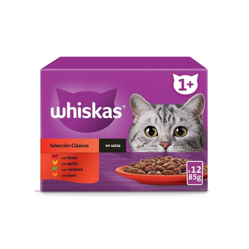 Whiskas 12 Core Multipack Carne 12x85gr (4und) - Pet House Noia