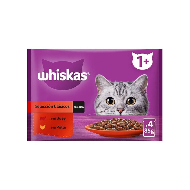 Whiskas 4 Core Selección Carne 4x85gr (13und) - Pet House Noia